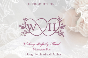 Infinity Heart Font Design for Wedding Invitations