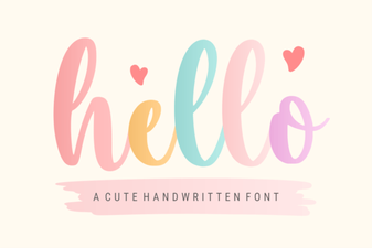 Hello Fonts for Web & Print Design Projects
